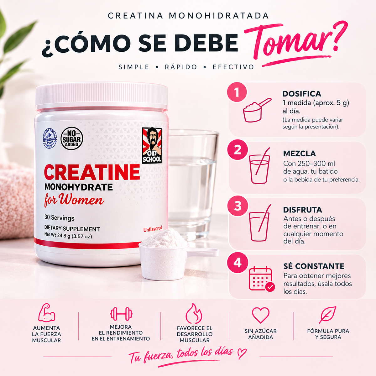 Suplemento Creatina para Mujeres