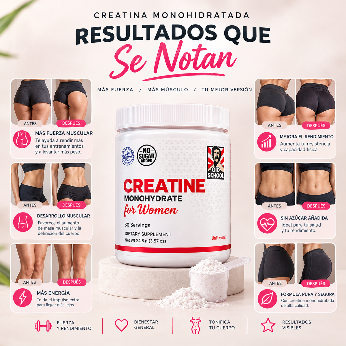 Suplemento Creatina para Mujeres